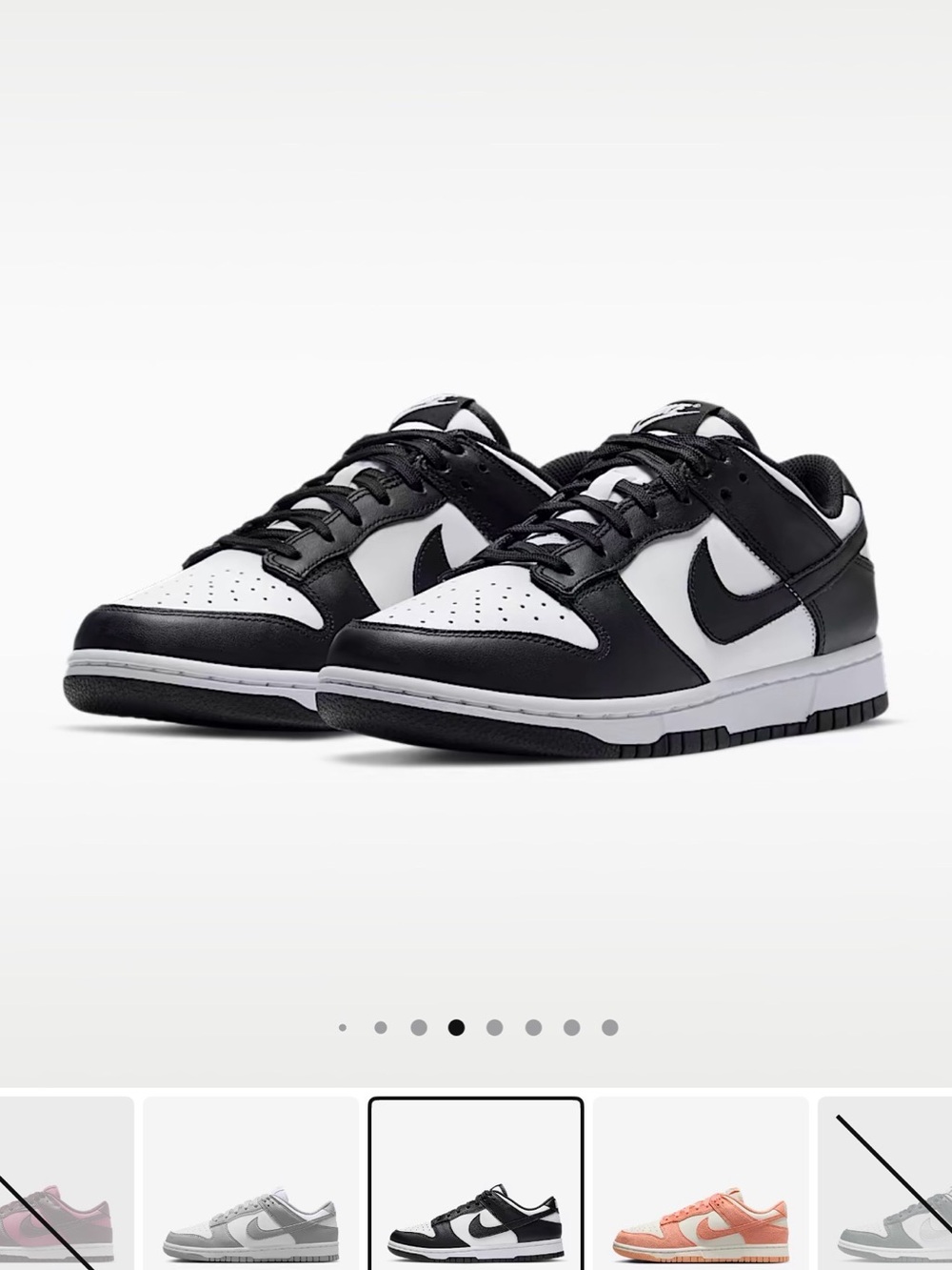 Nike Black and White Low panda